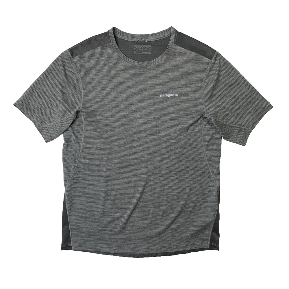 Patagonia T Shirt Mens Small Gray Airchaser Short Sleeve Outdoor Running Hiking